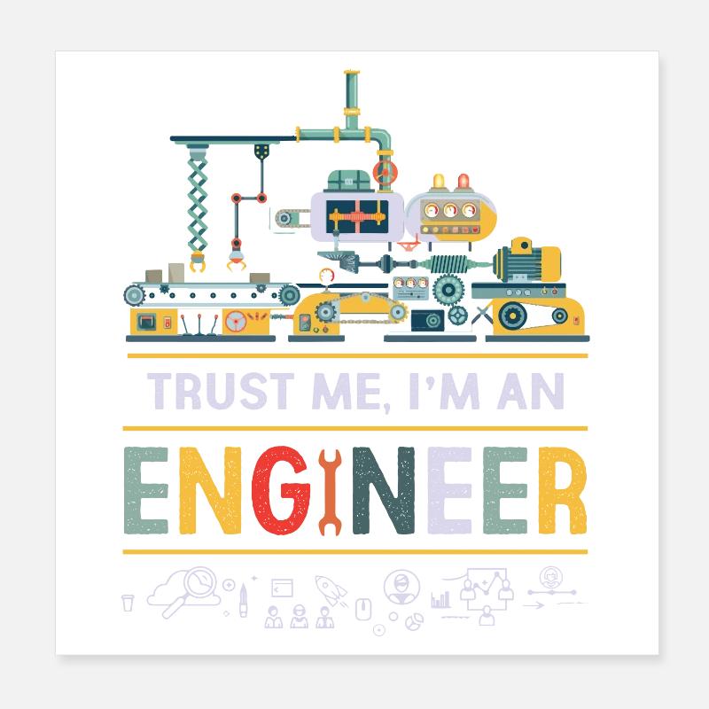 engineer Poster 8" x 8" (20x20 cm)