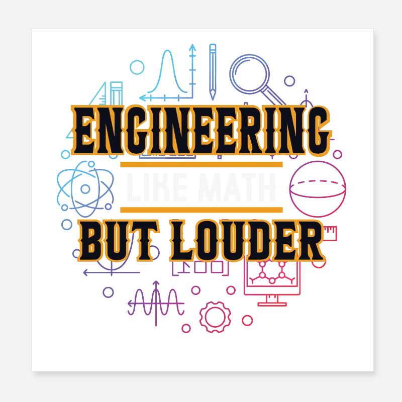 Ingénieur Poster 20 x 20 cm