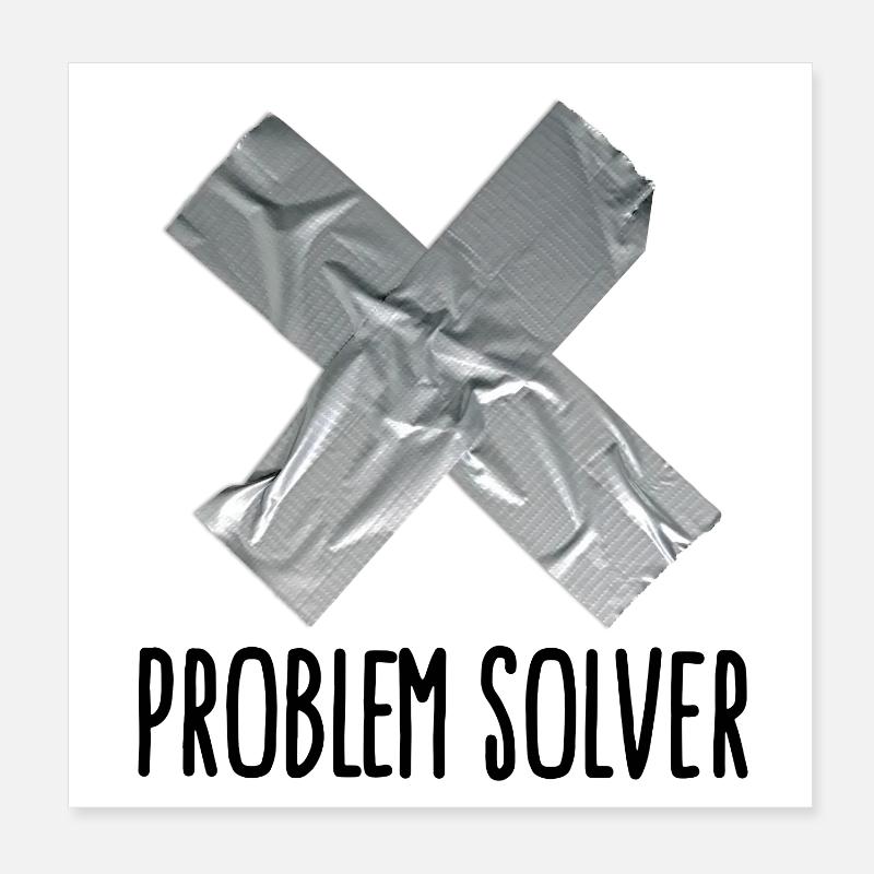 Funny Tape Man Father Problem solver Poster 8" x 8" (20x20 cm)