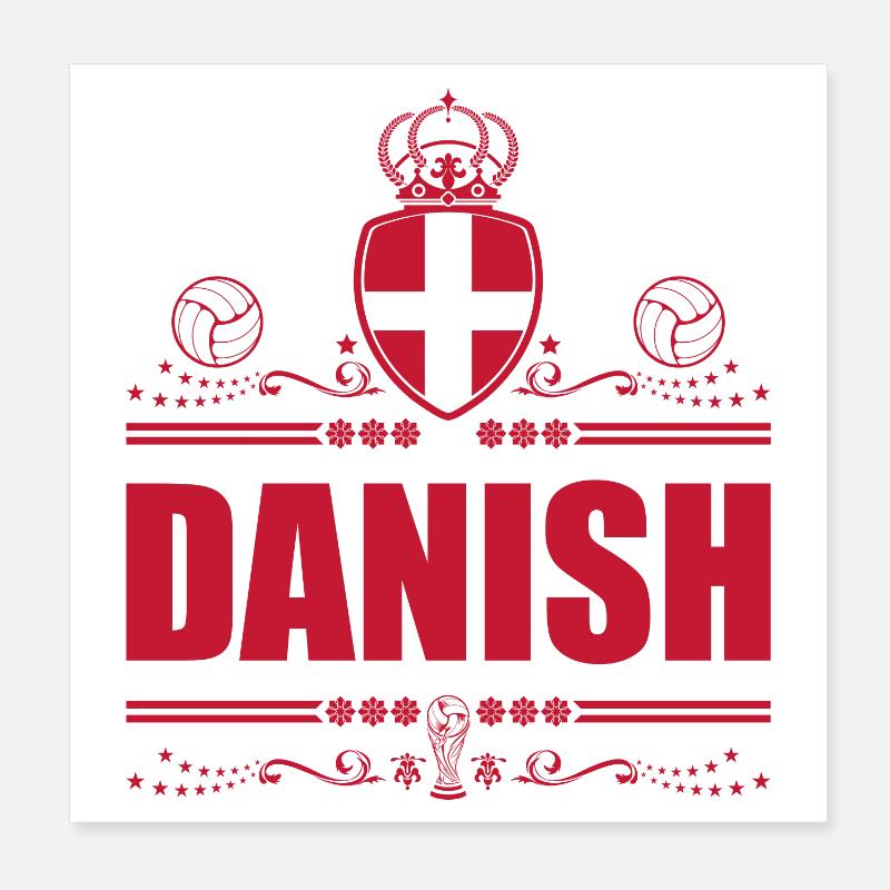 DANISH - DENMARK Poster 8" x 8" (20x20 cm)