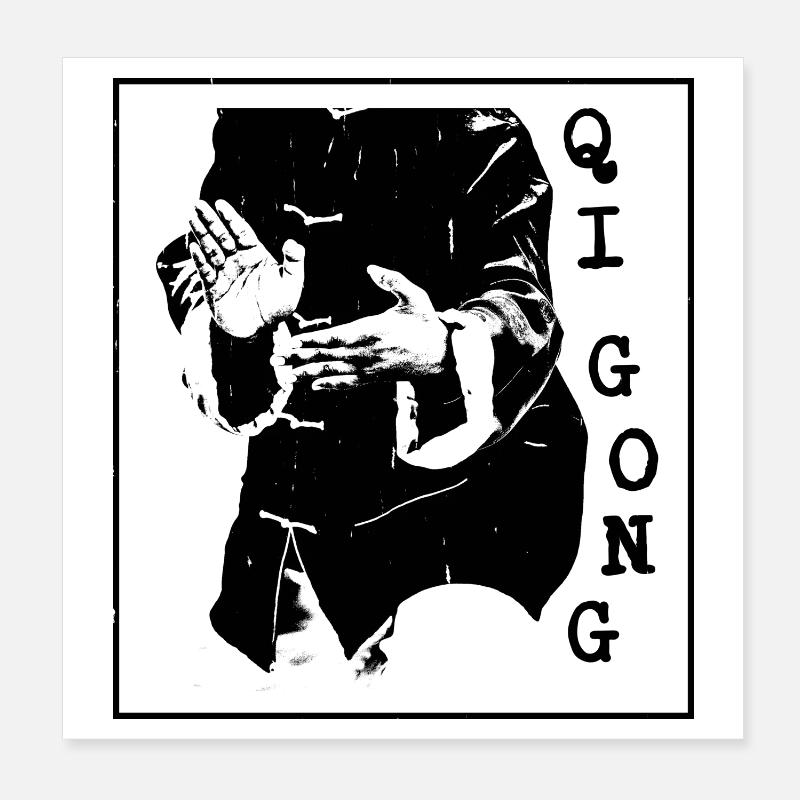 Illustration de la pose traditionnelle du Qigong Poster 20 x 20 cm