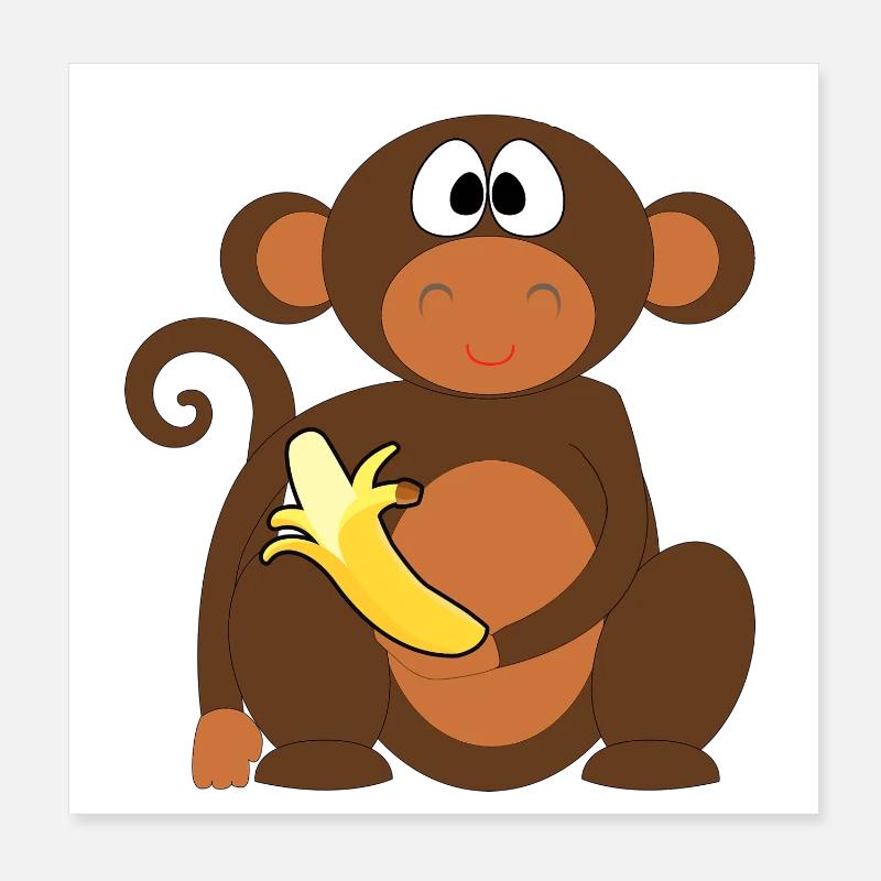 Ben à la banane Poster 20 x 20 cm