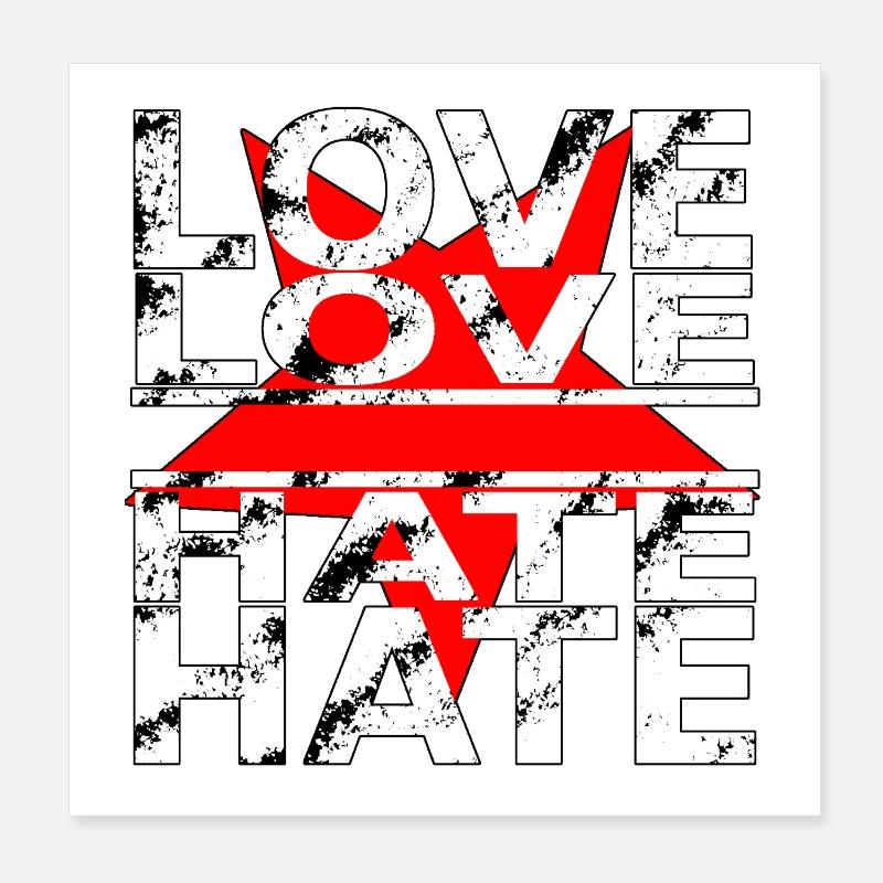 love love hate hate Poster 20x20 cm