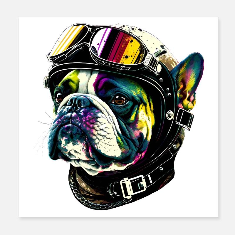 Pilote de bouledogue Poster 20 x 20 cm