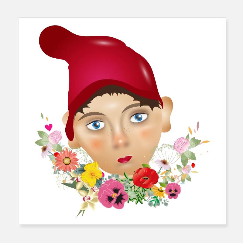 The Kasper or Kasperle as doll portrait Poster 8" x 8" (20x20 cm)