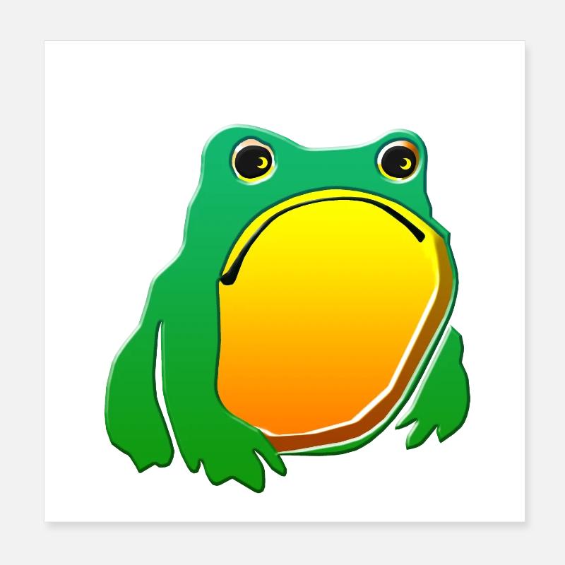 Frog Poster 8" x 8" (20x20 cm)
