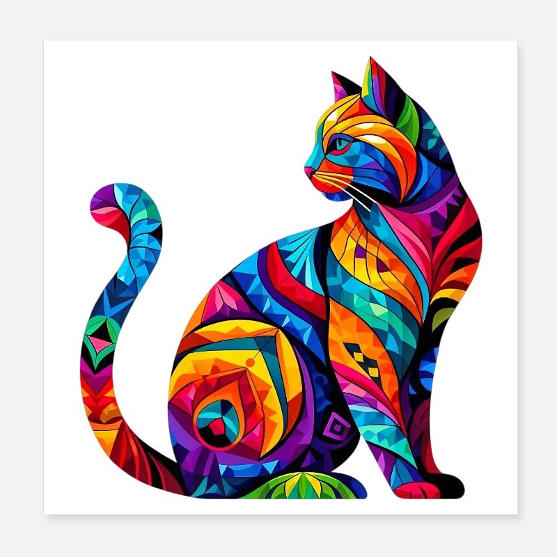 Katze Poster 20x20 cm