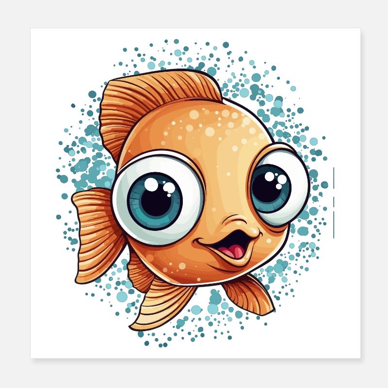 Petit poisson sucré Poster 20 x 20 cm