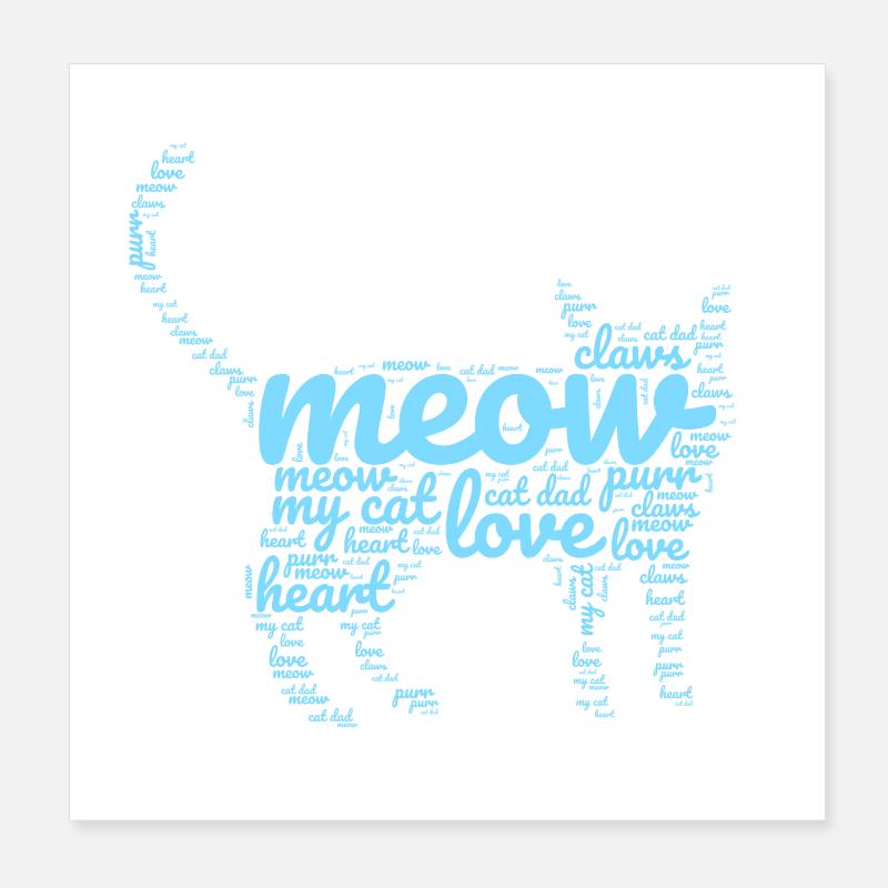 Worte von Daddy Kitty Poster 20x20 cm
