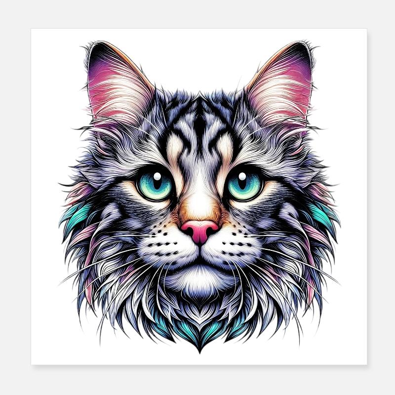 Chat Poster 20 x 20 cm