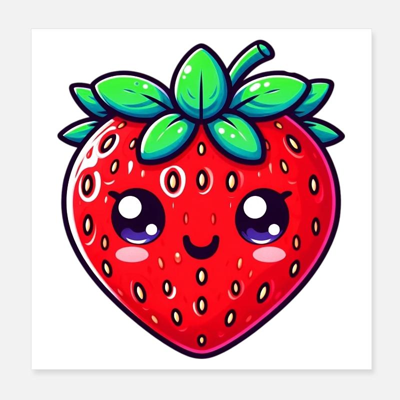 Fraise Fraises Poster 20 x 20 cm
