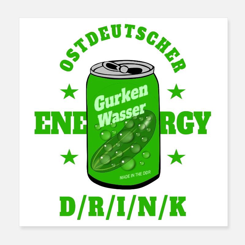 Ostdeutscher Energydrink Poster 20x20 cm