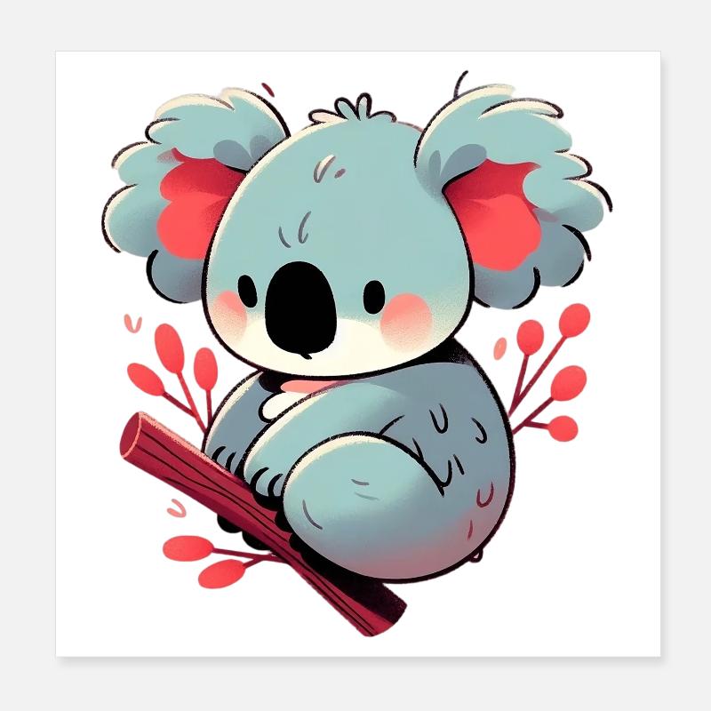 Koala Poster 8" x 8" (20x20 cm)