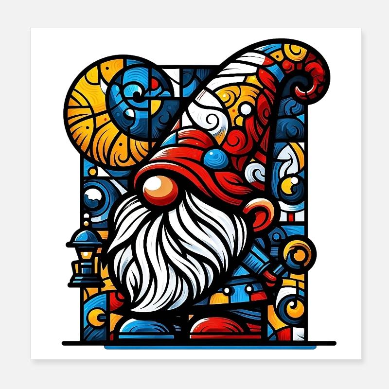 Gnome Poster 20 x 20 cm