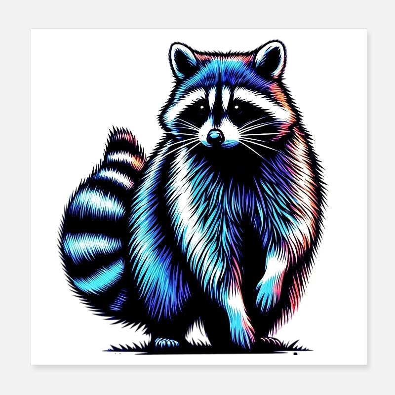Raton laveur Poster 20 x 20 cm