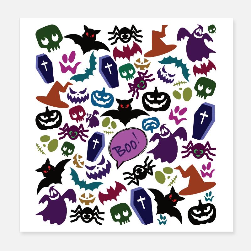 Halloween Wirrwarr Poster 20x20 cm