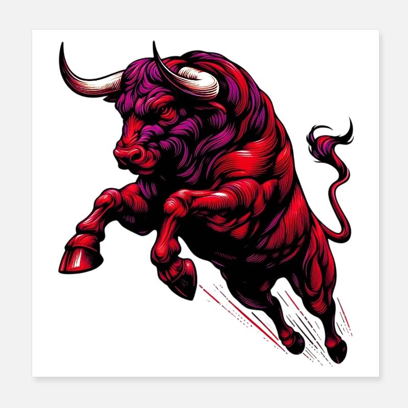 Taureau Poster 20 x 20 cm