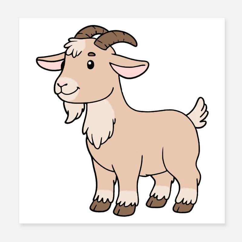 Ziege Poster 20x20 cm