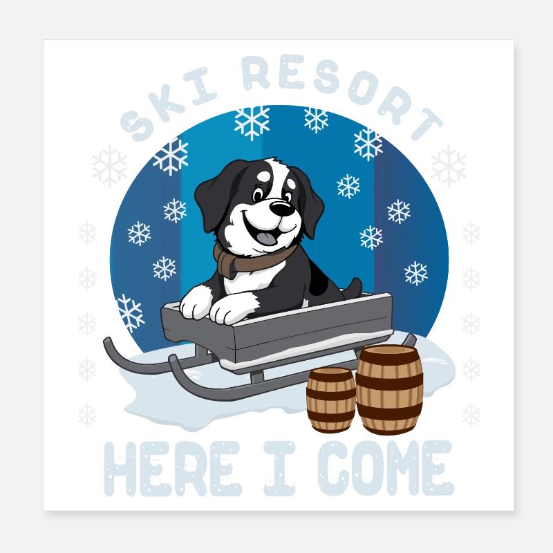 Saint-bernard Poster 20 x 20 cm