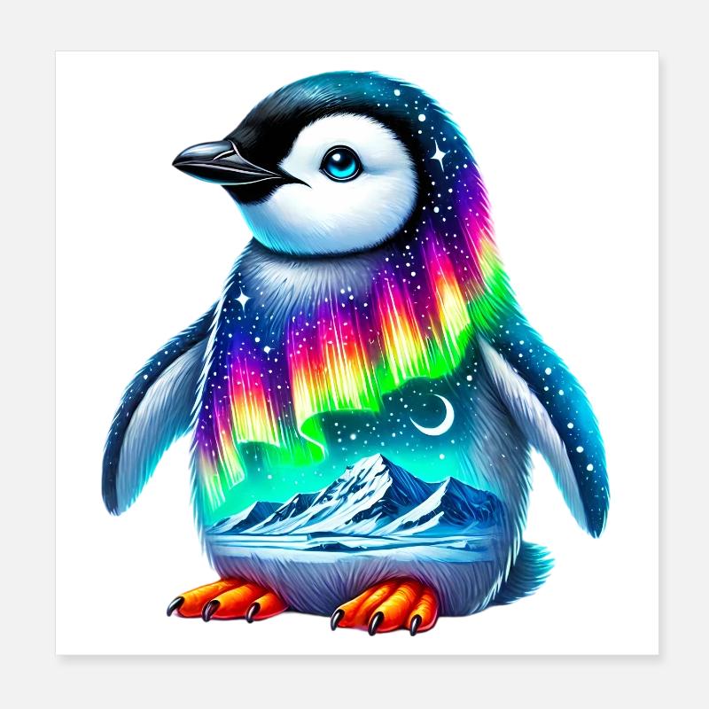 Penguin Poster 8" x 8" (20x20 cm)