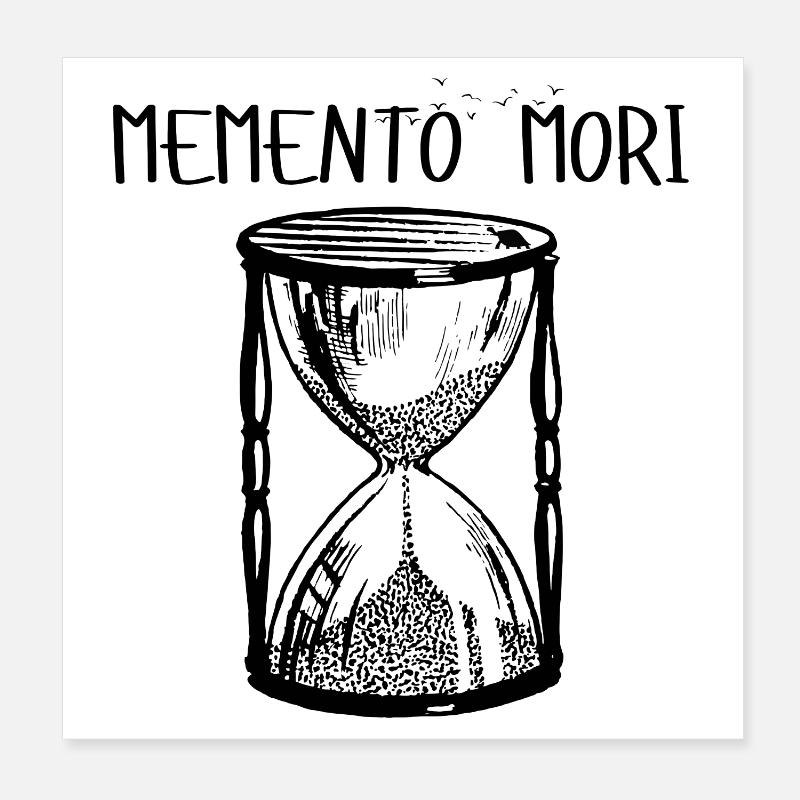 Memento Mori (Sanduhr) Poster 20x20 cm