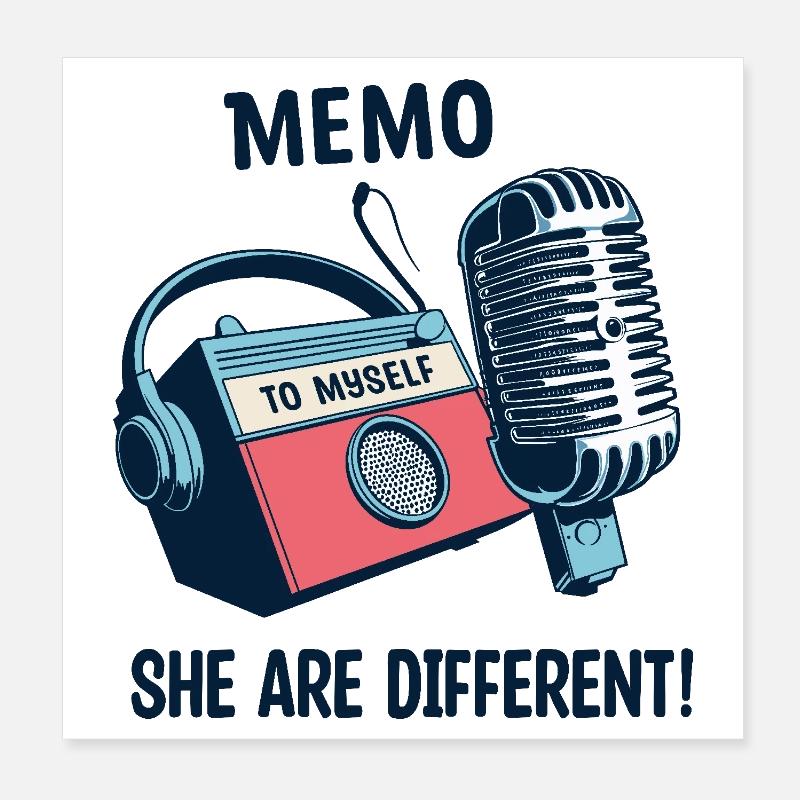 Sie sind anders ! Poster 20x20 cm