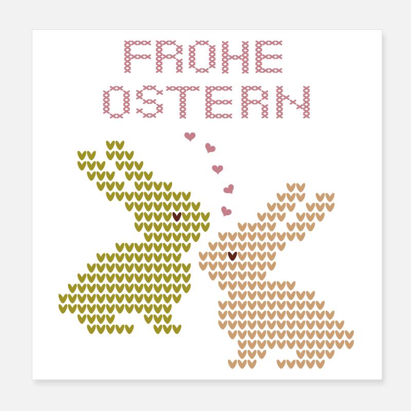 Happy Easter Poster 8" x 8" (20x20 cm)