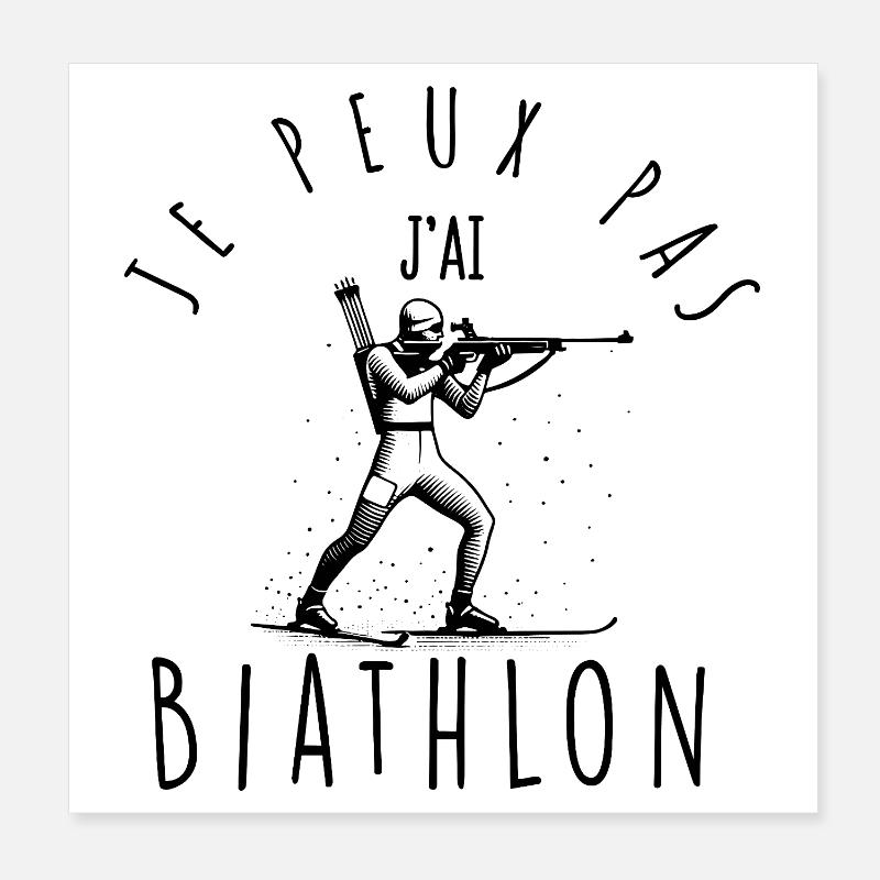I can't I biathlon Poster 8" x 8" (20x20 cm)