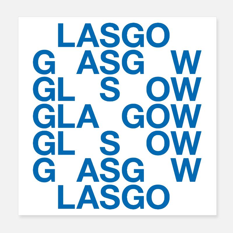GLASGOW Drapeau de l’Écosse Poster 20 x 20 cm