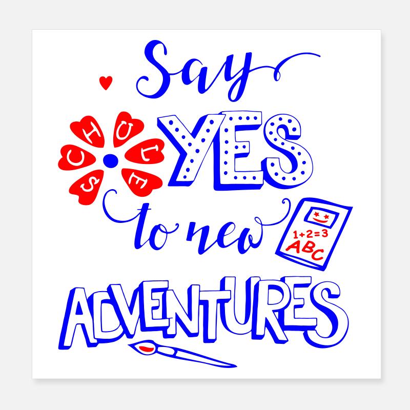 Schule Schulkind Poster 20x20 cm