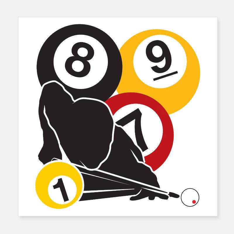 Focus Billard Poster 20 x 20 cm