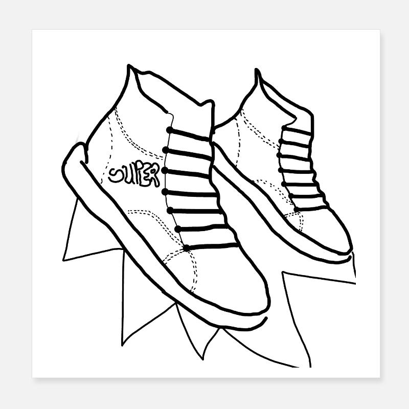 supers chaussures Poster 20 x 20 cm