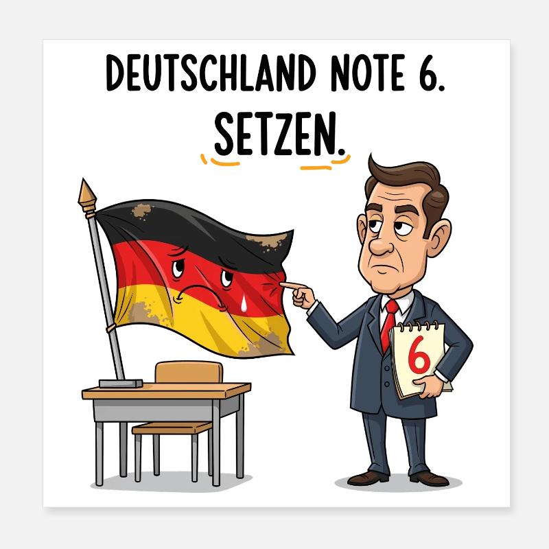 Germany Grade 6 Poster 8" x 8" (20x20 cm)