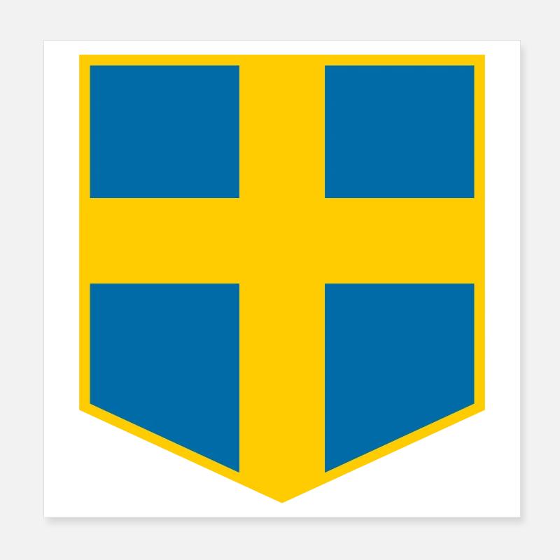 Schweden Poster 20x20 cm