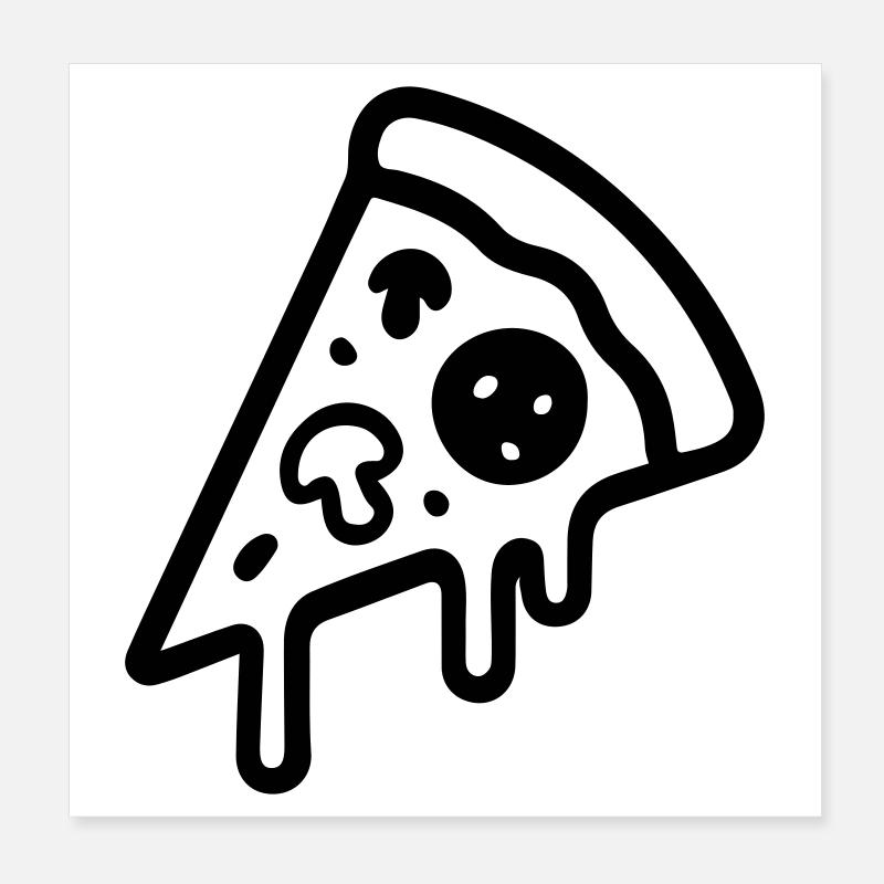 Icône de tranche de pizza Poster 20 x 20 cm