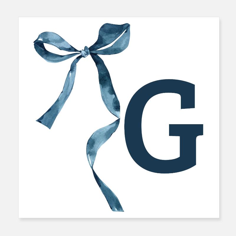 Monogramm g Geschenkidee Poster 20x20 cm