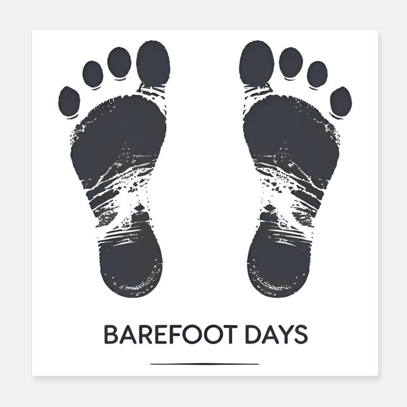 Barefoot days Poster 8" x 8" (20x20 cm)