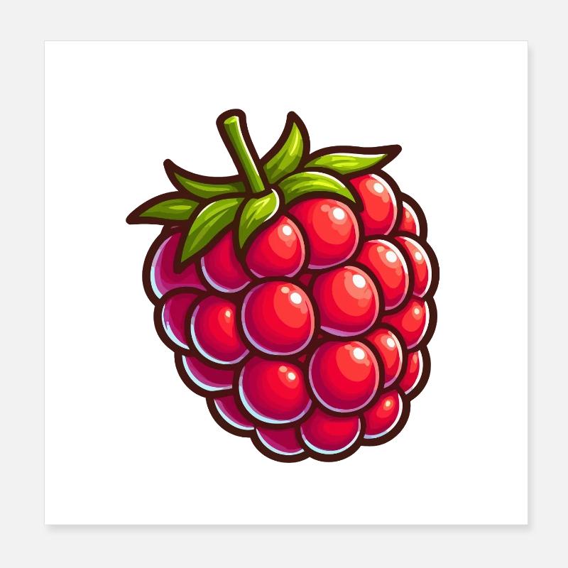 Framboise cartoon éclat Poster 20 x 20 cm