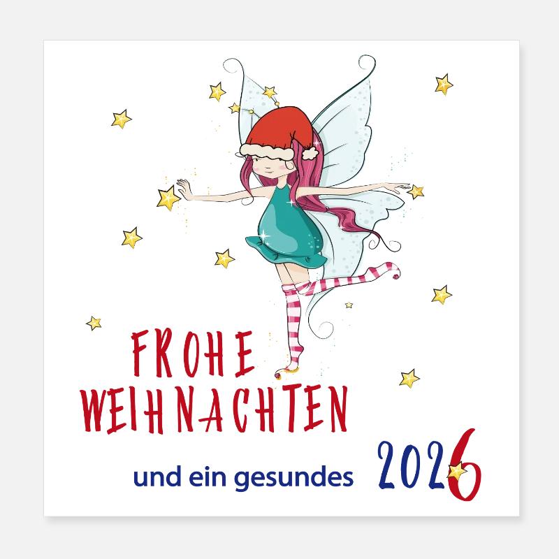 Frohe Weihnachten Poster 20x20 cm