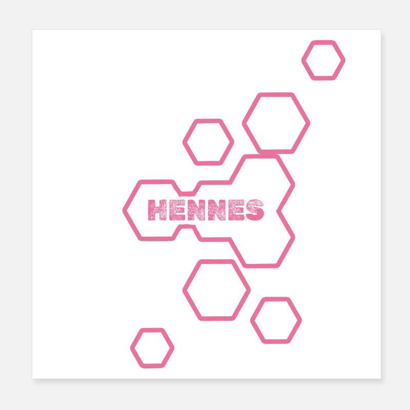 Hennes Poster 20x20 cm