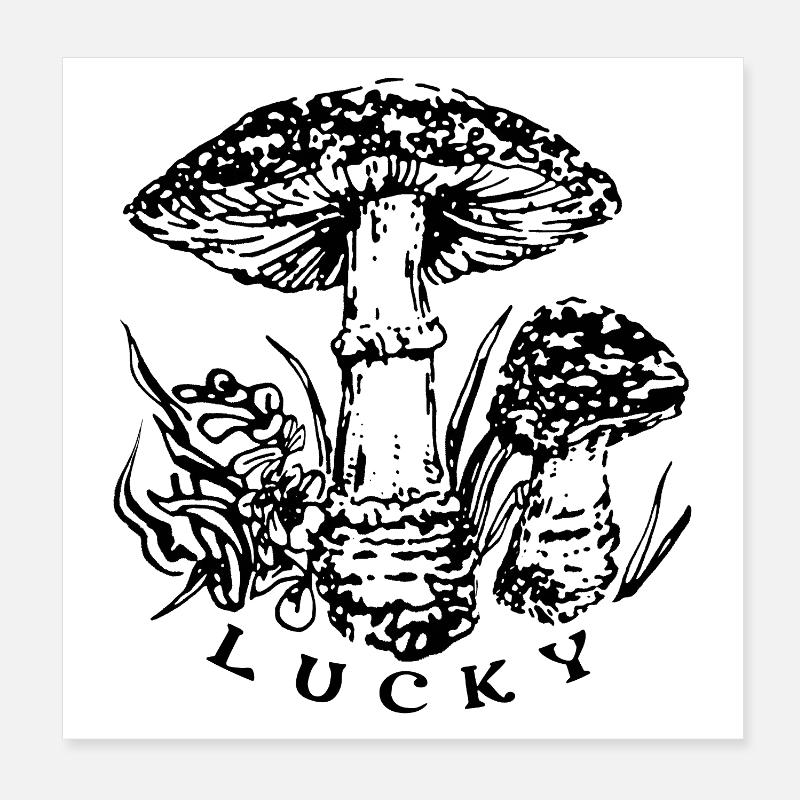 GLÜCKLICH Poster 20x20 cm