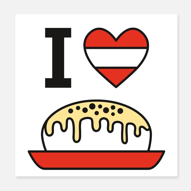 Ich liebe Germknödel Poster 20x20 cm