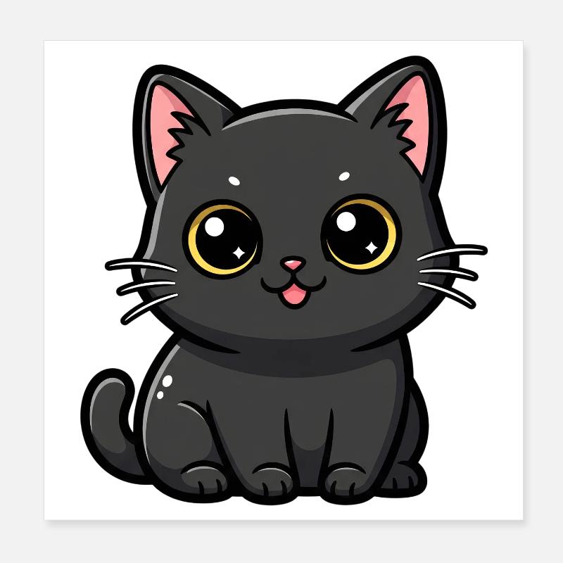 Charme Chat Noir Kawaii Poster 20 x 20 cm