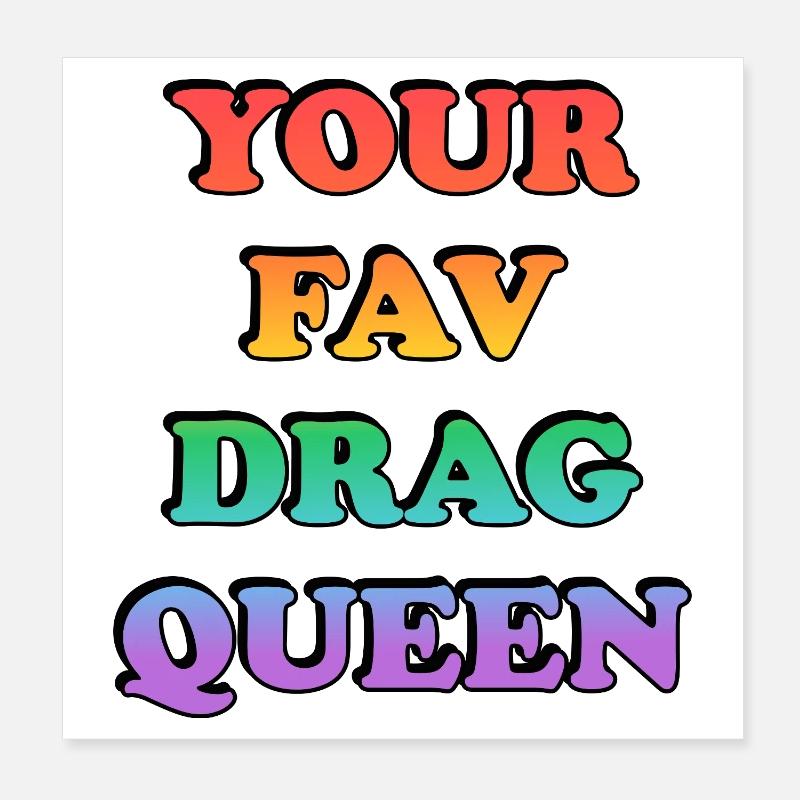Votre drag queen préférée Rainbow Poster 20 x 20 cm