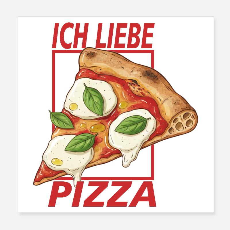 J’adore la pizza Poster 20 x 20 cm