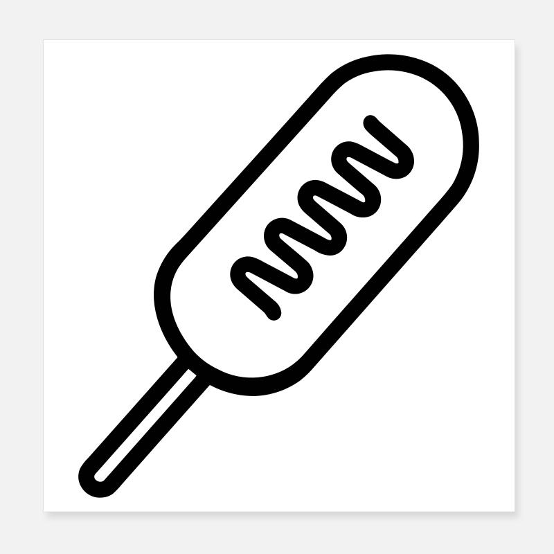corn dog Poster 20 x 20 cm