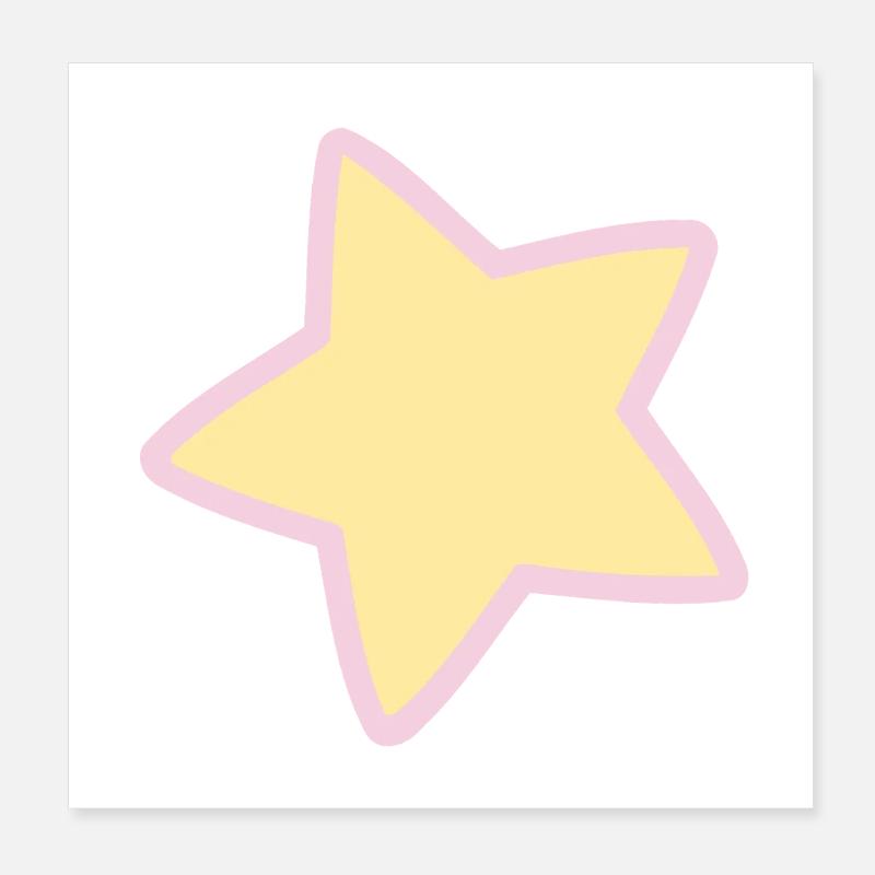 Pastel Sweetness Star Poster 20x20 cm