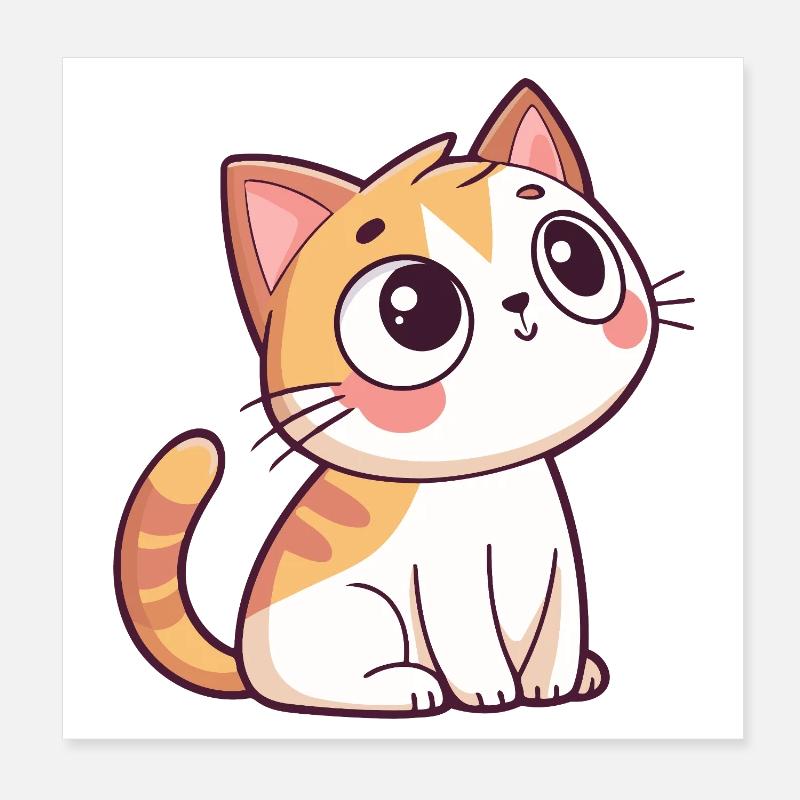 Curious Kitten Poster 8" x 8" (20x20 cm)