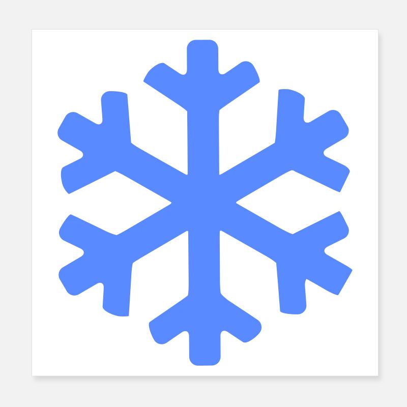 Flocon de Neige de Cristal d’Hiver Poster 20 x 20 cm