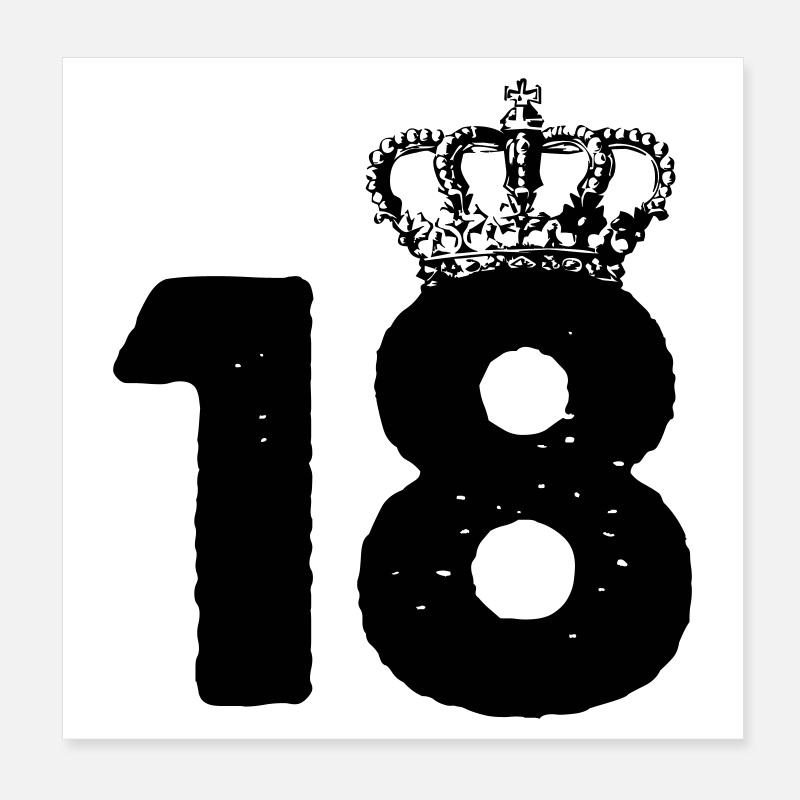18 couronnes Poster 20 x 20 cm